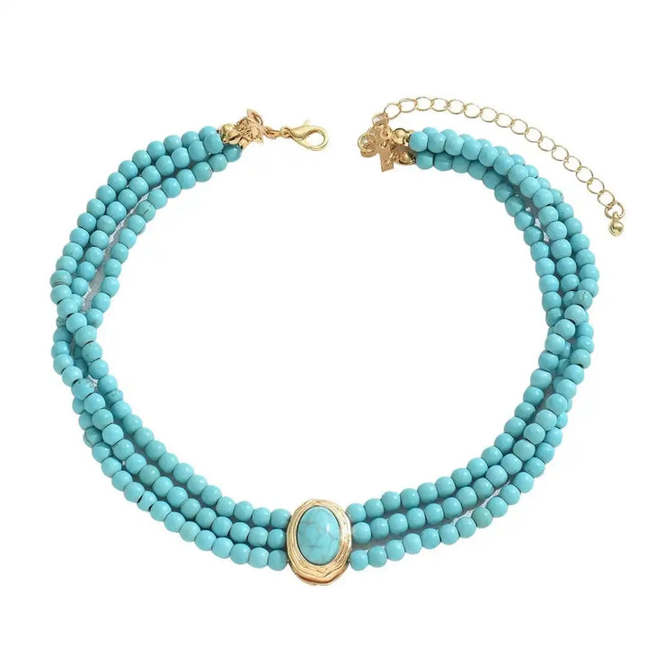 Eilis — Vintage Turquoise Pearl Necklace