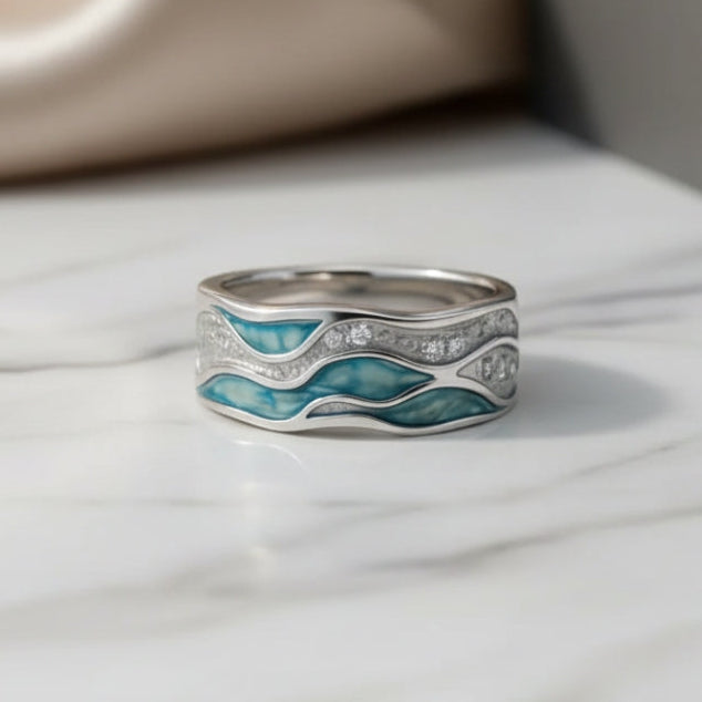 Clodagh — Ocean Wave Turquoise Ring