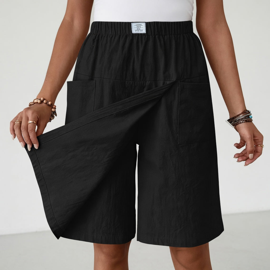 Saoirse — Wrap-Front Linen Short