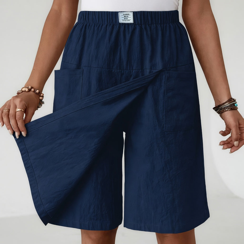 Saoirse — Wrap-Front Linen Short