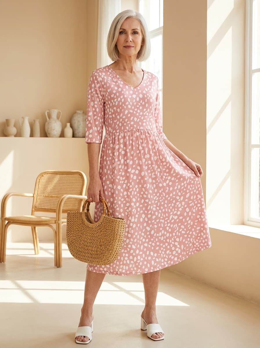 Sorcha — Polka Dot Midi Dress