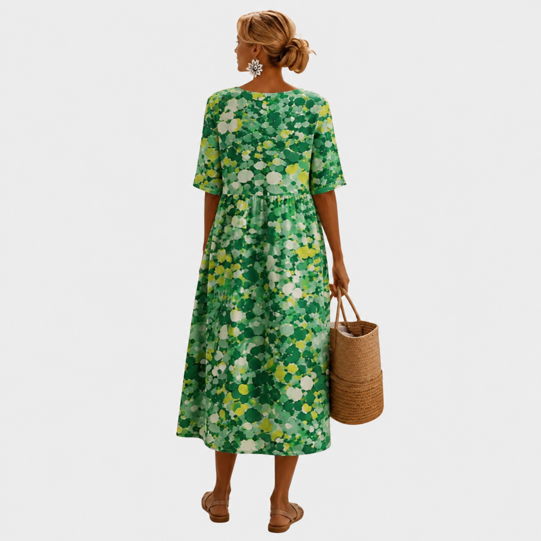 Elena — Lightweight Floaty Floral Midi Dress