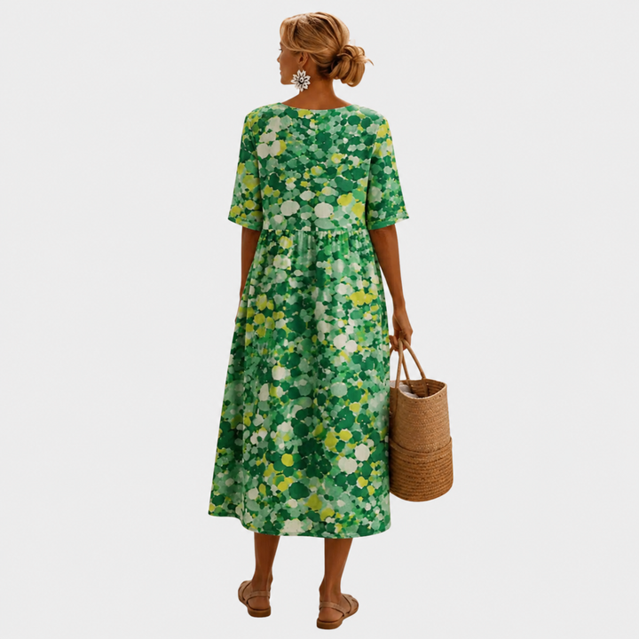 Elena — Lightweight Floaty Floral Midi Dress
