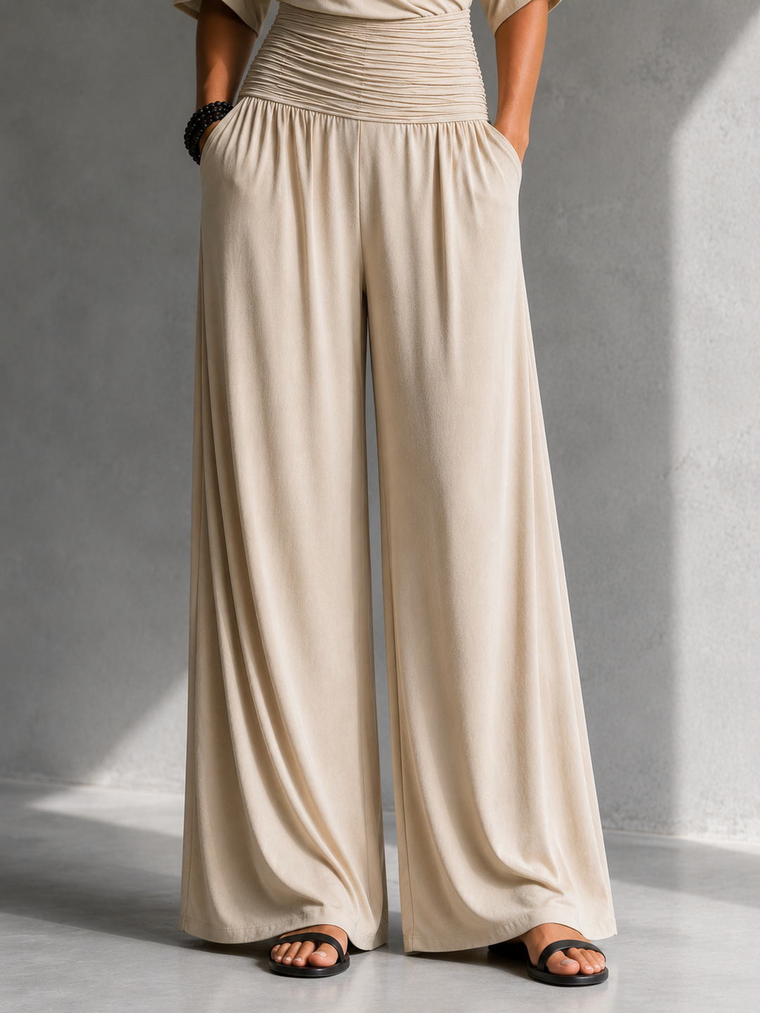 Alessia | Elegant Wide-Leg Jumpsuit with Open Shoulders