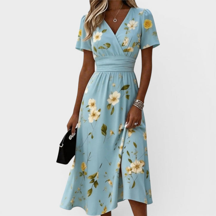 Dana | V-Neck Elegant Midi Dress