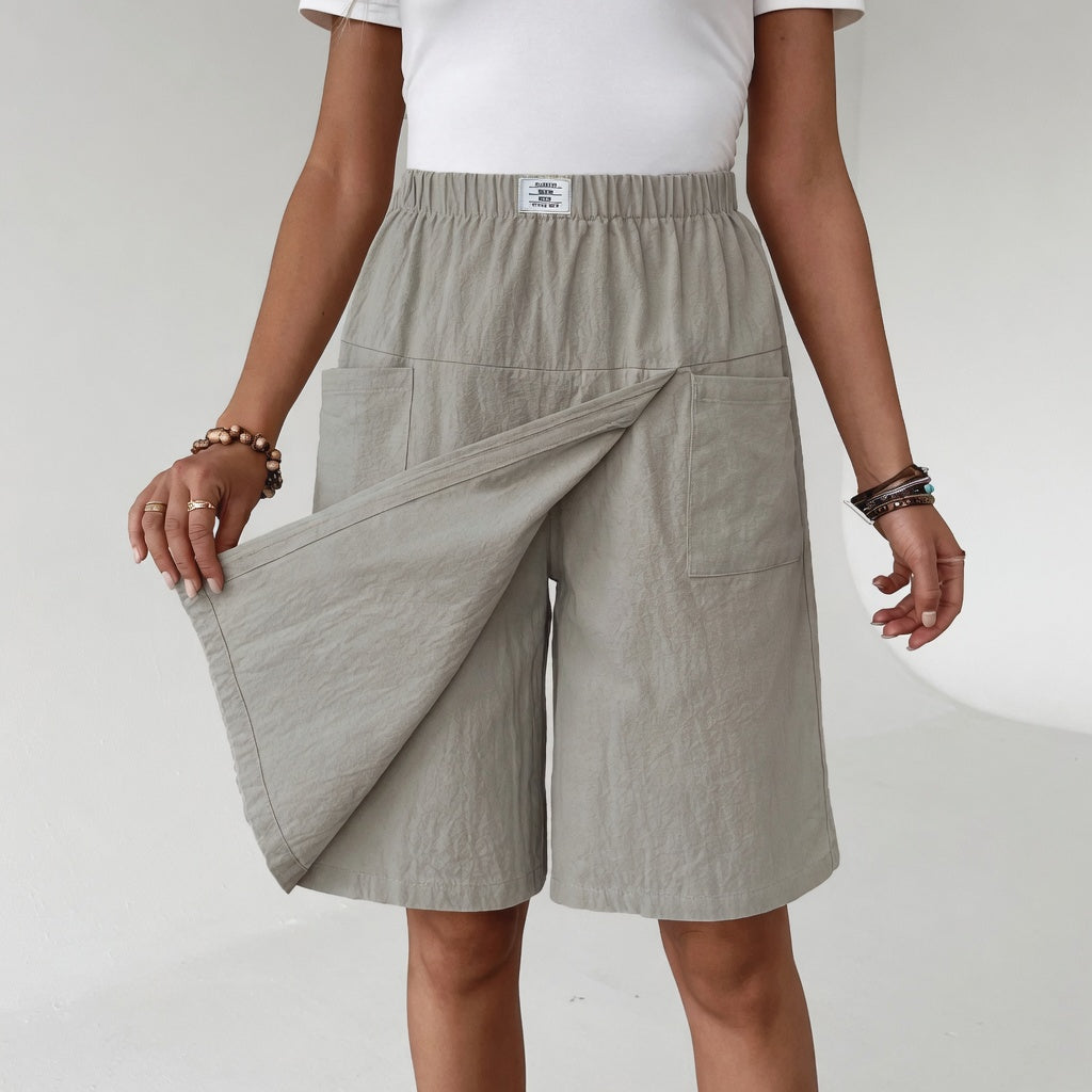 Saoirse — Wrap-Front Linen Short