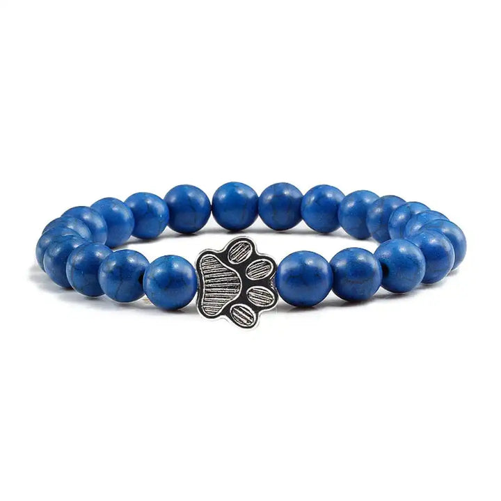 Tara — Natural Stone Paw Charm Bracelet