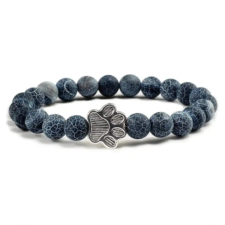 Tara — Natural Stone Paw Charm Bracelet