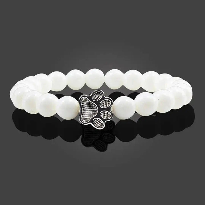 Tara — Natural Stone Paw Charm Bracelet