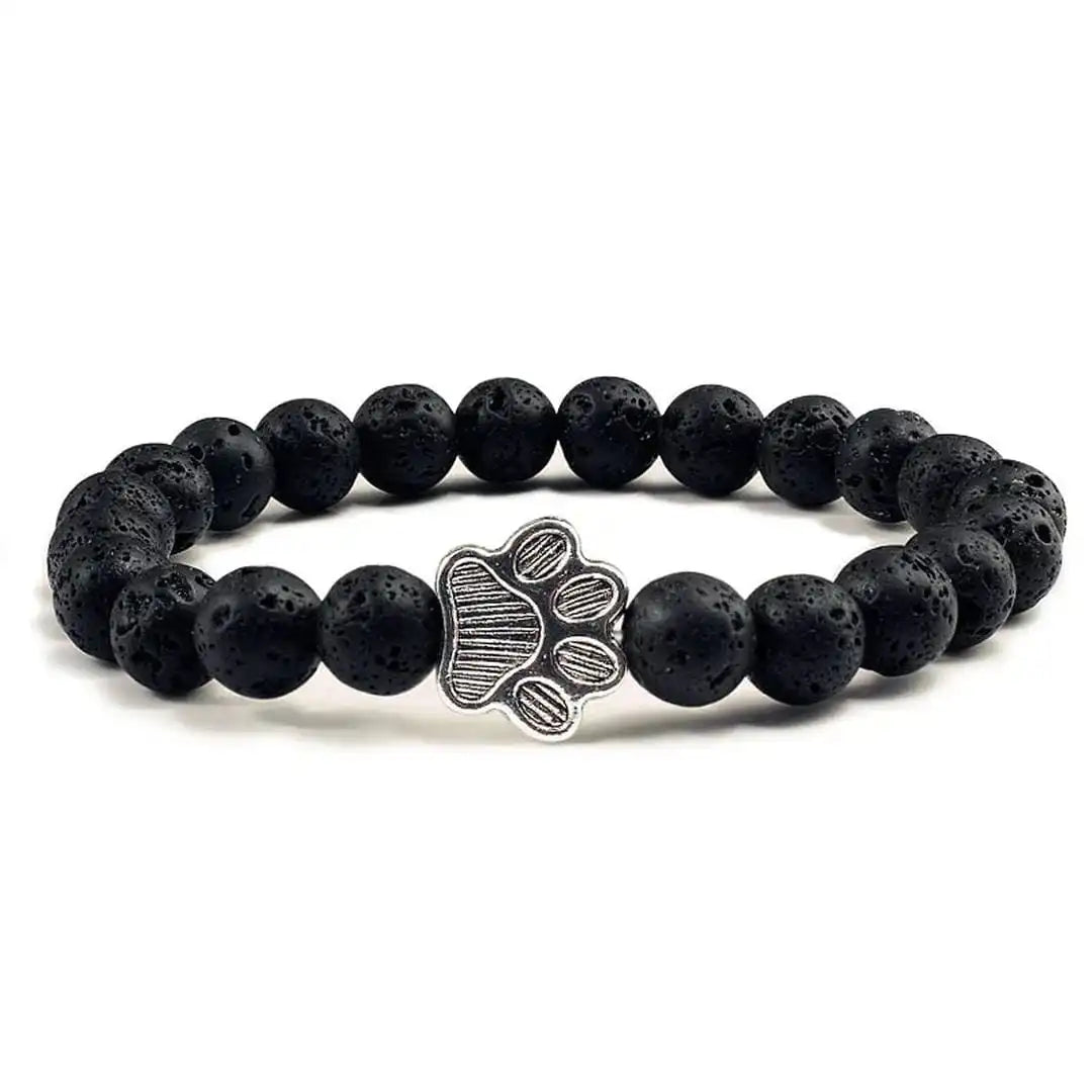 Tara — Natural Stone Paw Charm Bracelet