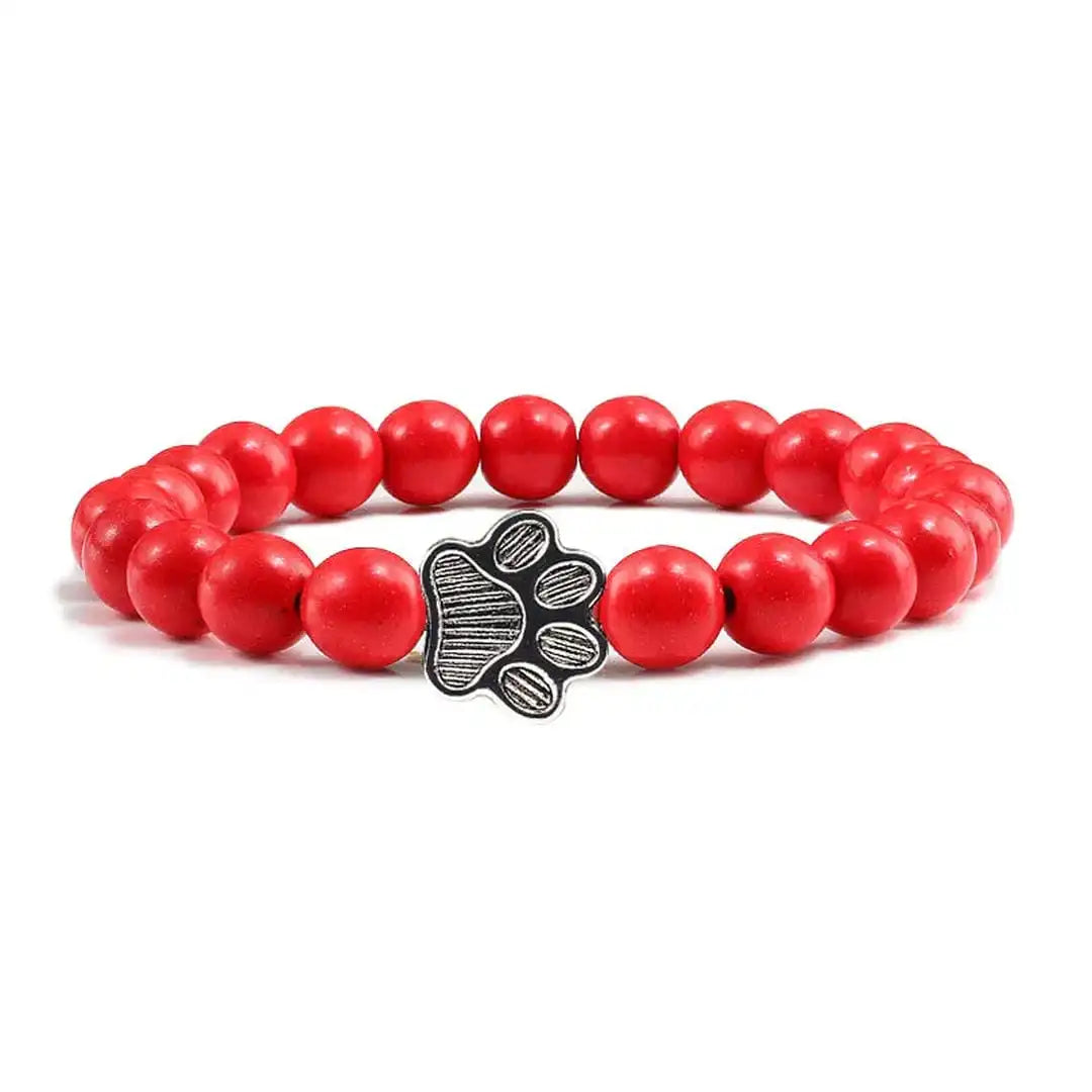 Tara — Natural Stone Paw Charm Bracelet