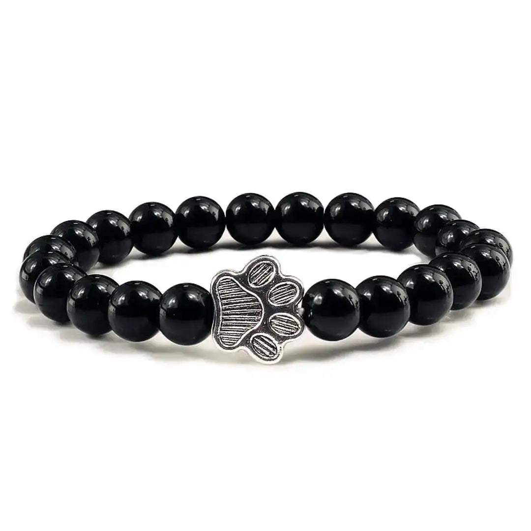 Tara — Natural Stone Paw Charm Bracelet