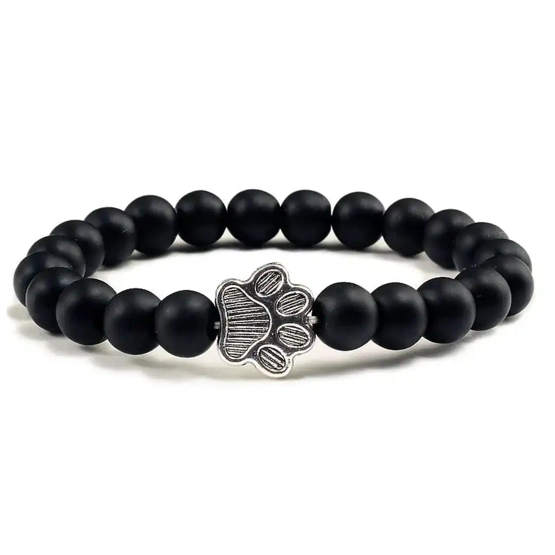Tara — Natural Stone Paw Charm Bracelet