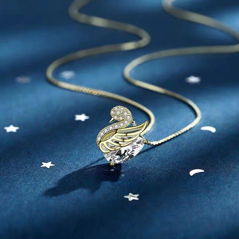 Cara — The Crystal Swan Necklace
