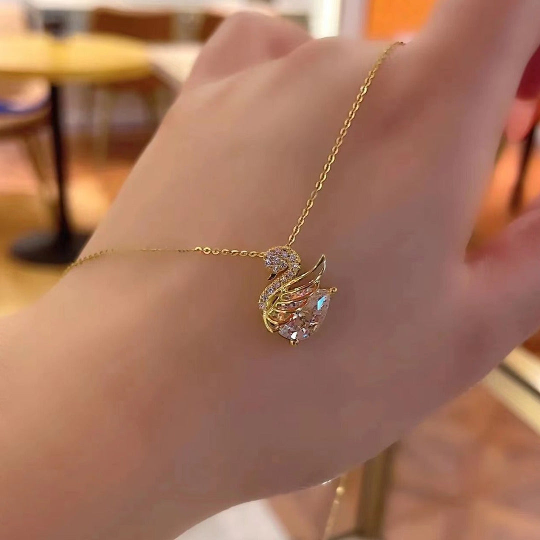 Cara — The Crystal Swan Necklace