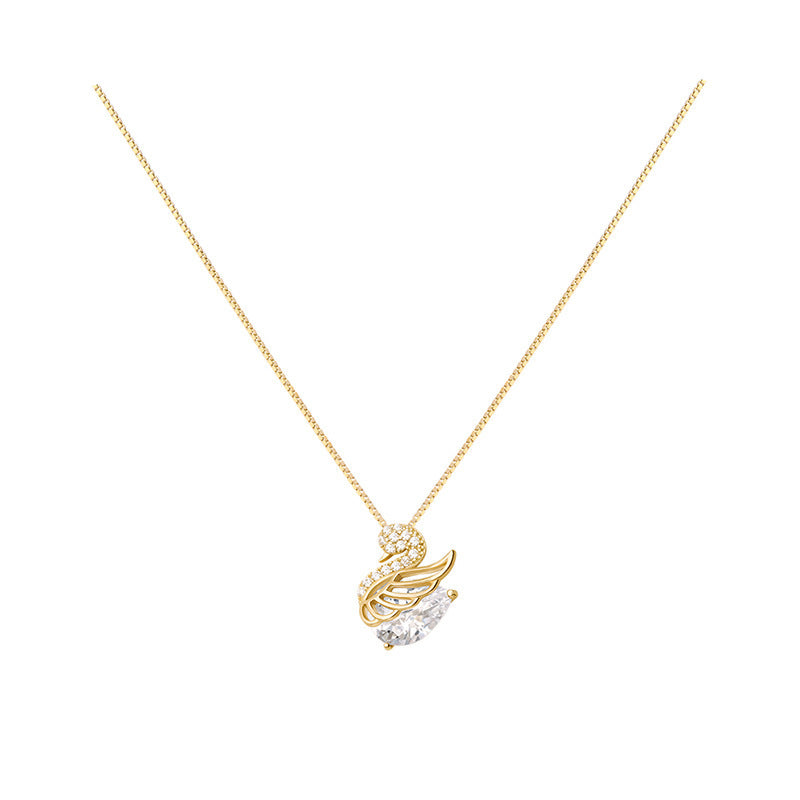 Cara — The Crystal Swan Necklace