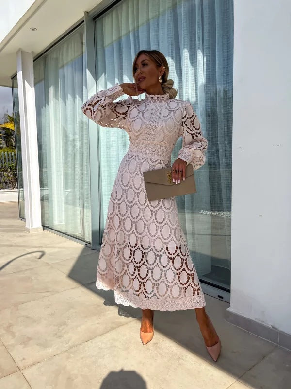Chiara | Elegant Lace Midi Dress