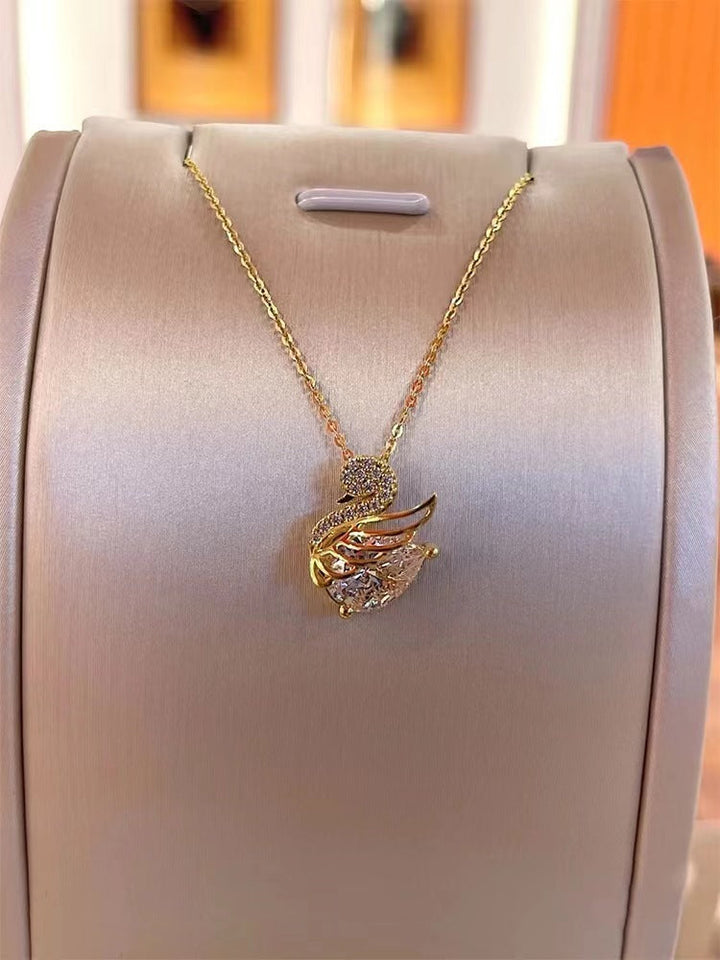 Cara — The Crystal Swan Necklace