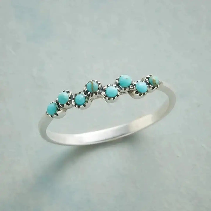 Bláithín — Vintage Turquoise Bead Ring