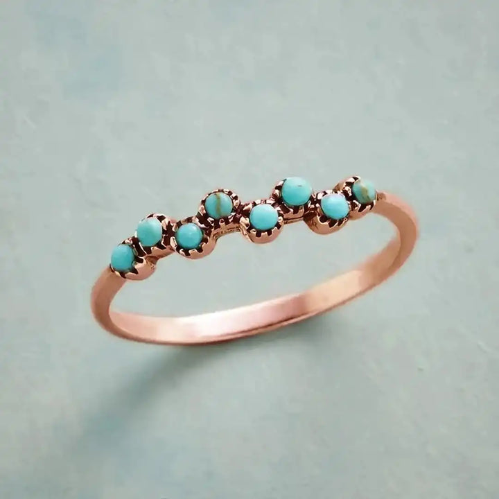 Bláithín — Vintage Turquoise Bead Ring