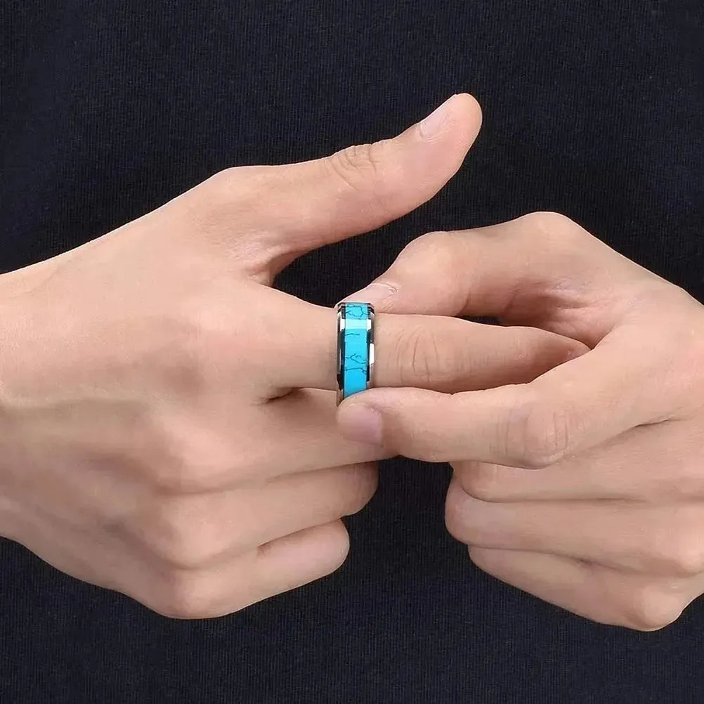 Bríd — Turquoise Inlay Band Ring