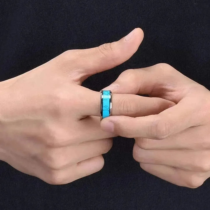 Bríd — Turquoise Inlay Band Ring