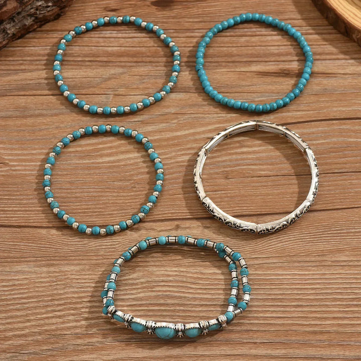Aoife — Bohemian Turquoise Bracelet Set