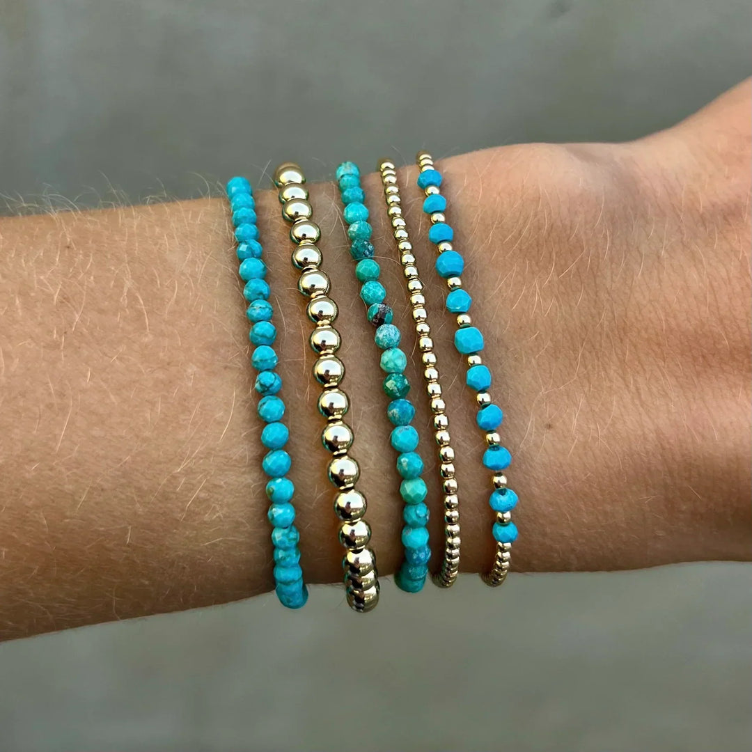 Síle — Turquoise & Gold Bracelet Stack
