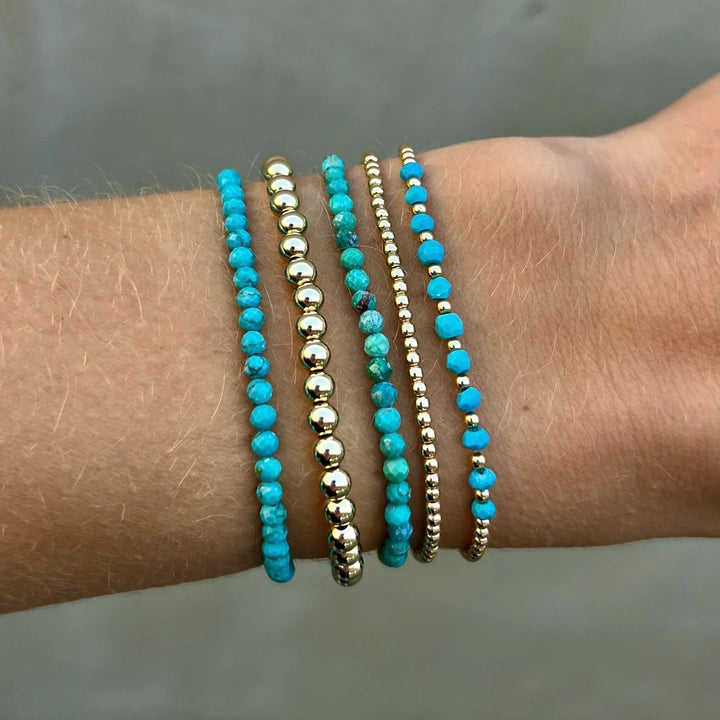 Síle — Turquoise & Gold Bracelet Stack