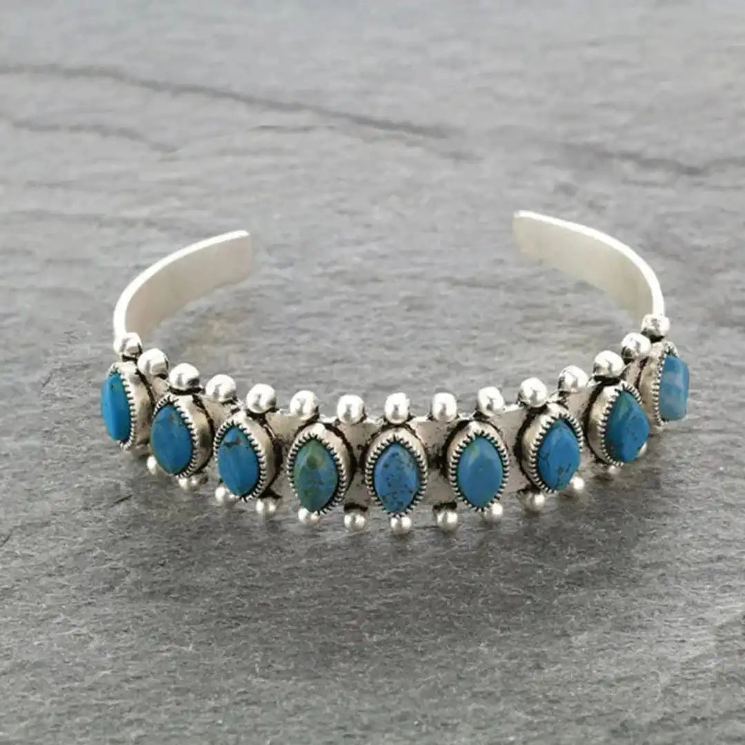 Erin — Tibetan Silver Stone Bracelet