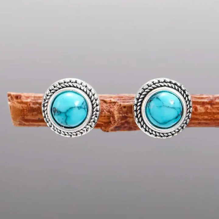 Cliona — Bohemian Turquoise Stud Earrings