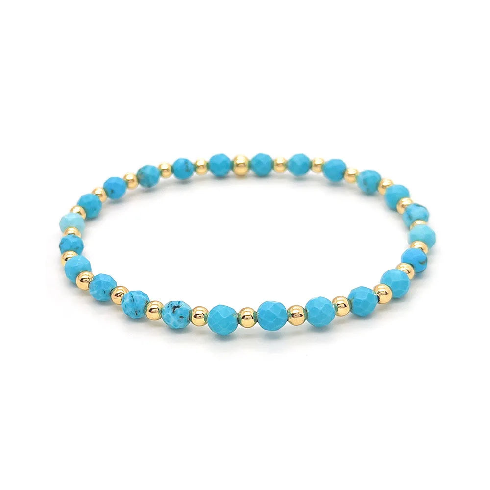 Ceara — Turquoise & Gold Bead Bracelet