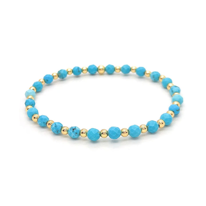 Ceara — Turquoise & Gold Bead Bracelet