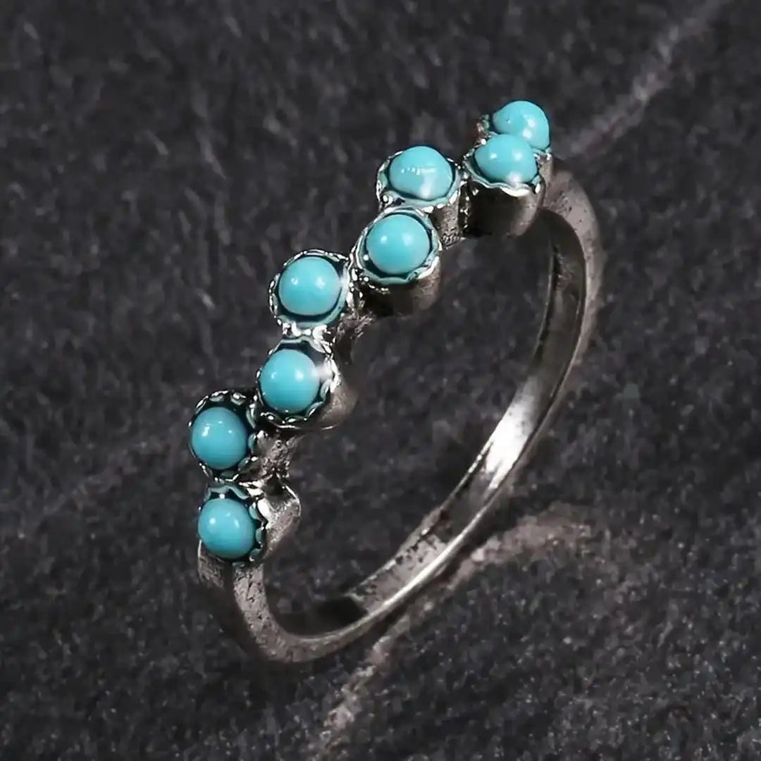 Bláithín — Vintage Turquoise Bead Ring