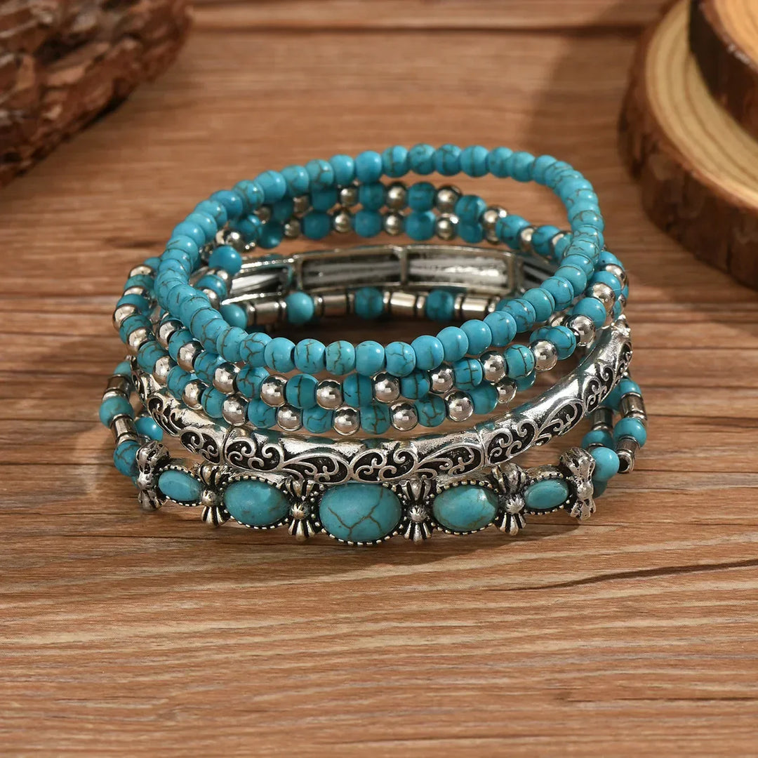 Aoife — Bohemian Turquoise Bracelet Set