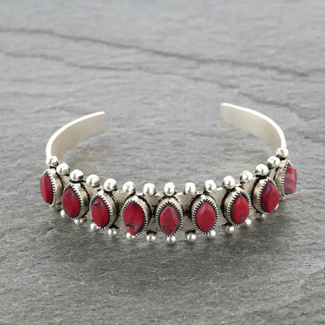 Erin — Tibetan Silver Stone Bracelet