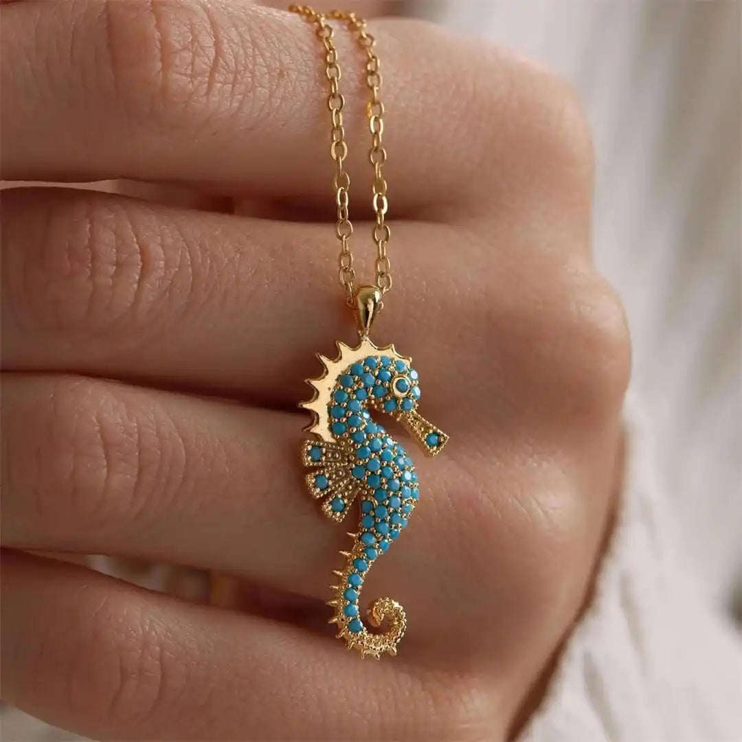 Nuala — Turquoise Seahorse Pendant Necklace