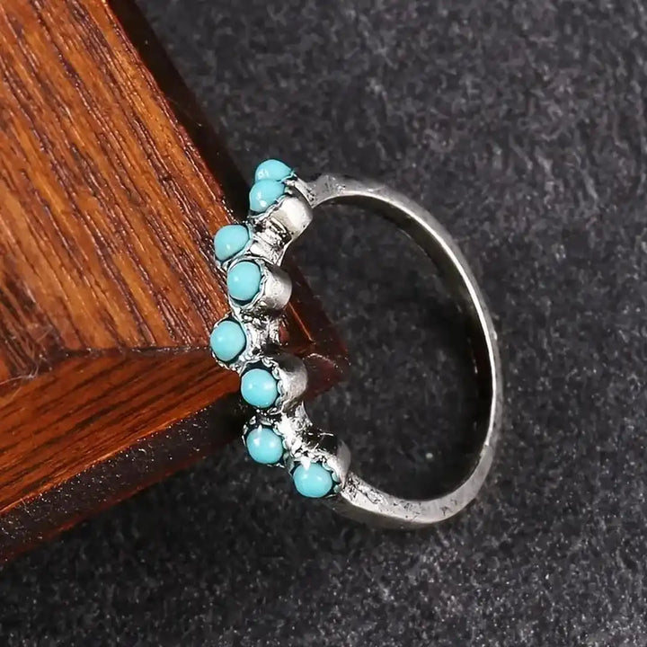 Bláithín — Vintage Turquoise Bead Ring