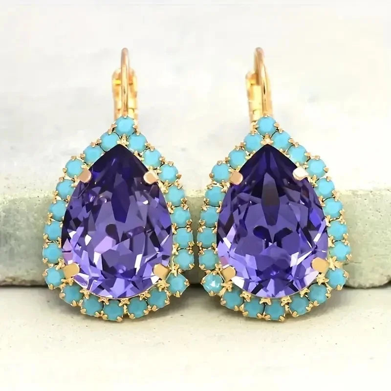 Fiadh — Vintage Round Turquoise Drop Earrings