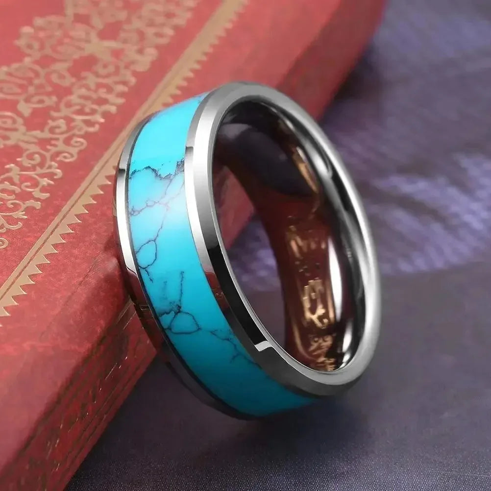 Bríd — Turquoise Inlay Band Ring