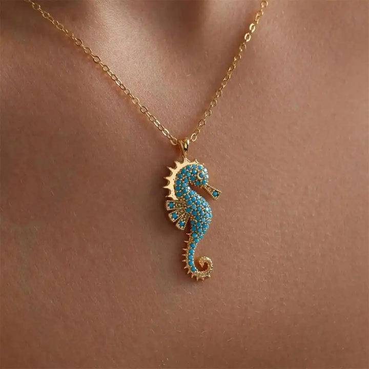 Nuala — Turquoise Seahorse Pendant Necklace