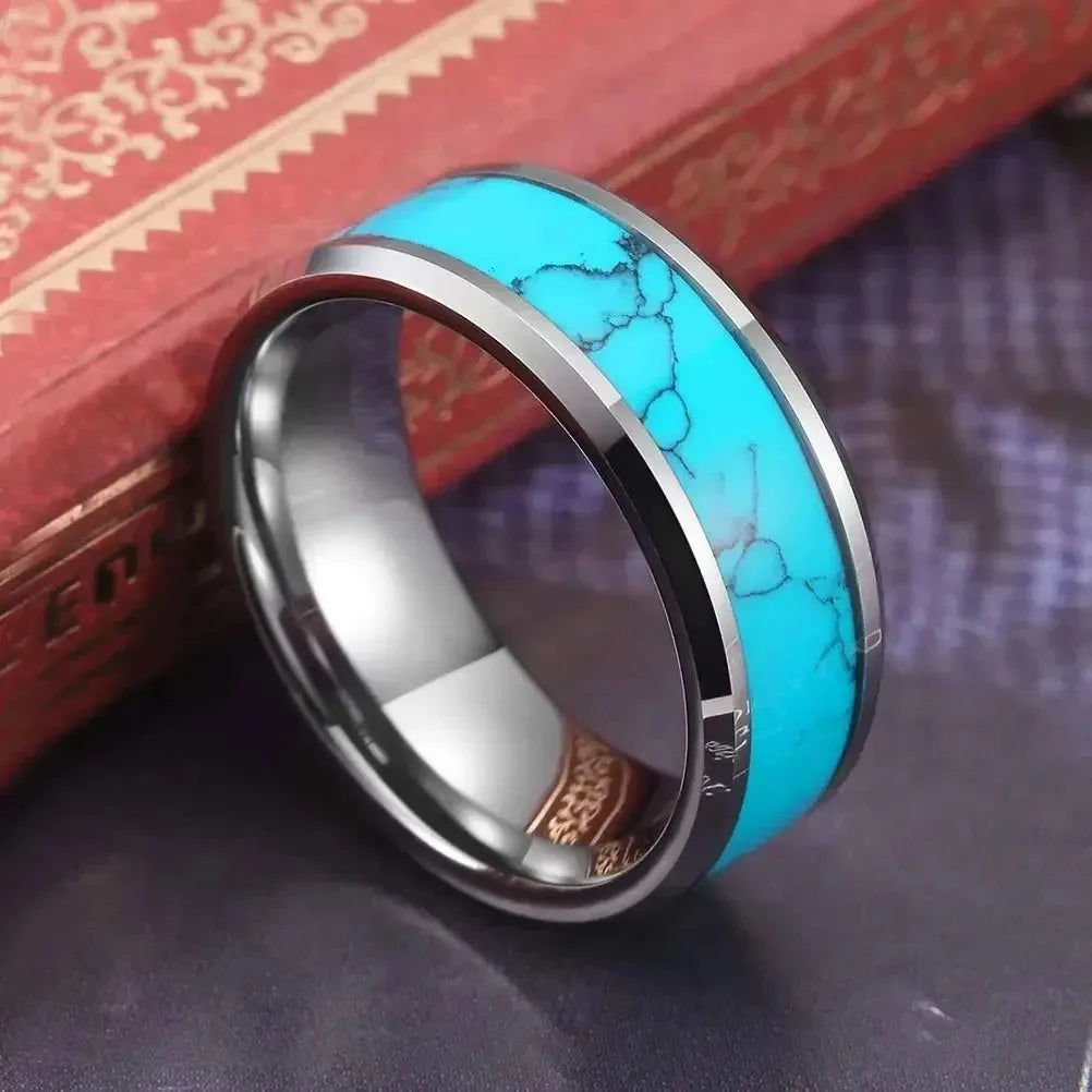 Bríd — Turquoise Inlay Band Ring