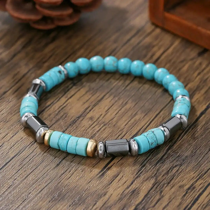 Fiadh — Bohemian Turquoise Beaded Bracelet
