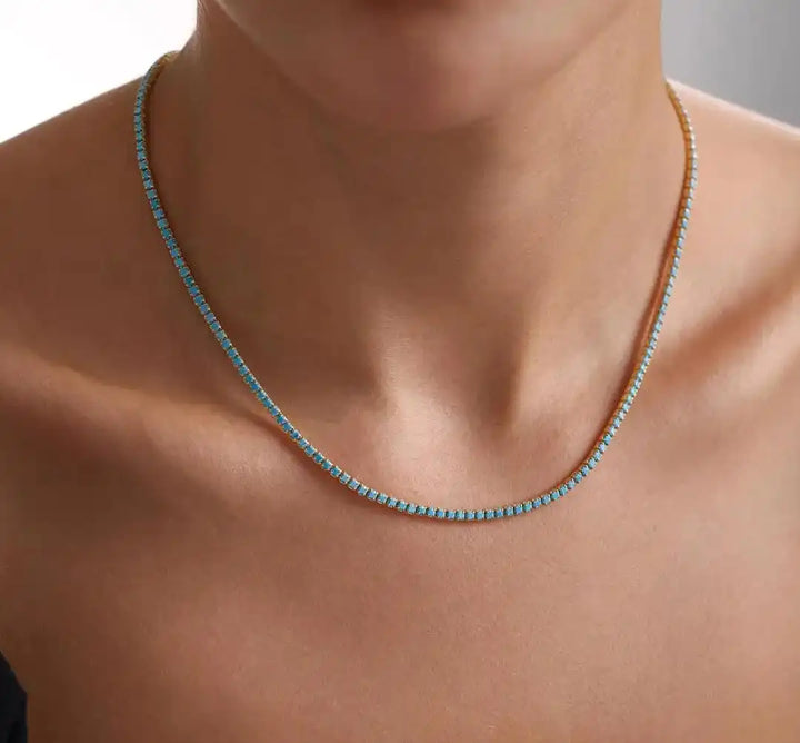 Niamh — Vintage Gold Turquoise Necklace