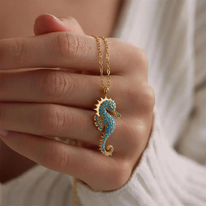 Nuala — Turquoise Seahorse Pendant Necklace