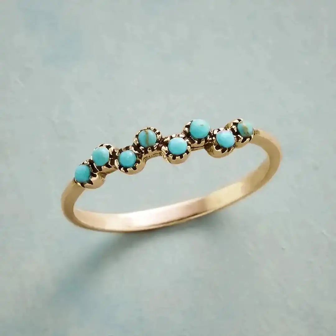 Bláithín — Vintage Turquoise Bead Ring