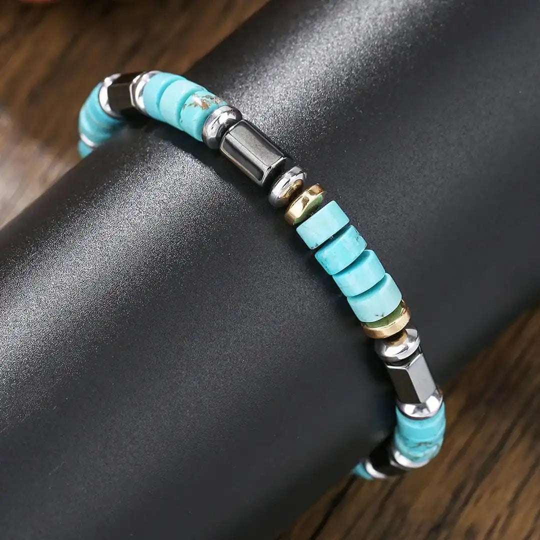 Fiadh — Bohemian Turquoise Beaded Bracelet