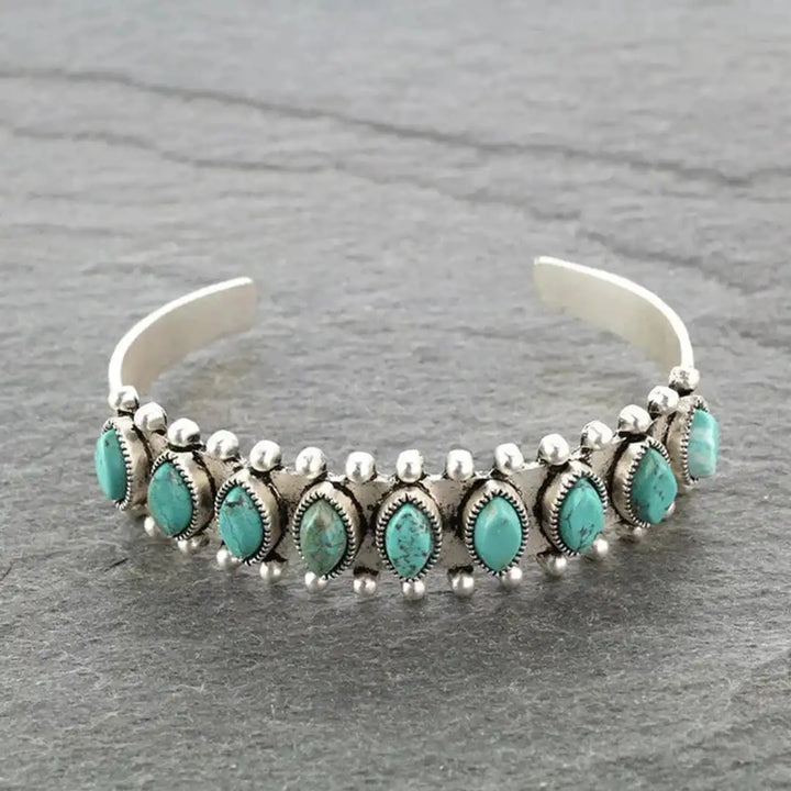 Erin — Tibetan Silver Stone Bracelet