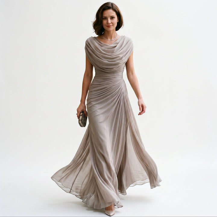 Mirellea | Elegant Draped Maxi Dress