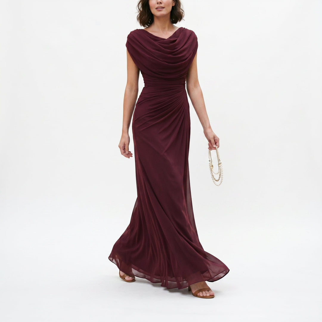 Mirellea | Elegant Draped Maxi Dress